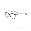 Nouvelles femmes Top Quality Full Full Cat Eye Acétate Eyeglass Frames